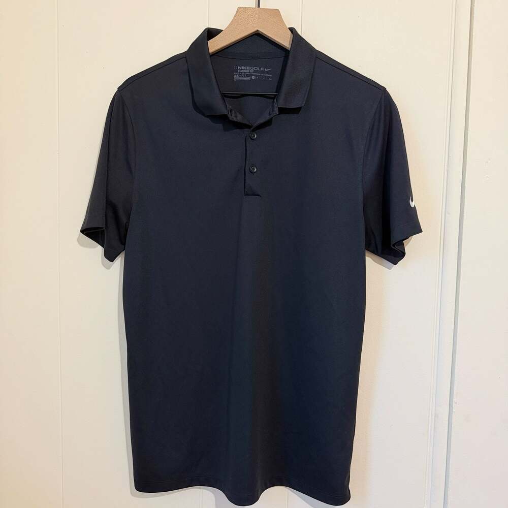 Nike Golf Dri-FIT Polo Shirt Men's Small Black Performance Short Sleeve